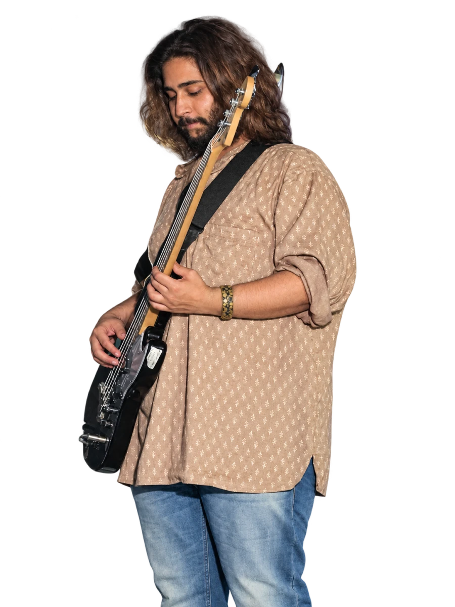 Akhil playing bass
