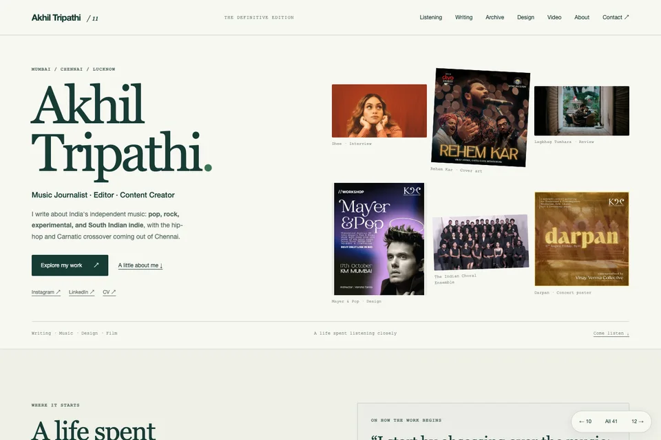 The Definitive Edition portfolio preview