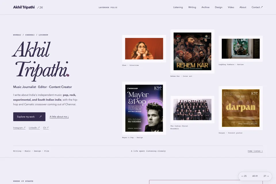 Lavender Folio portfolio preview
